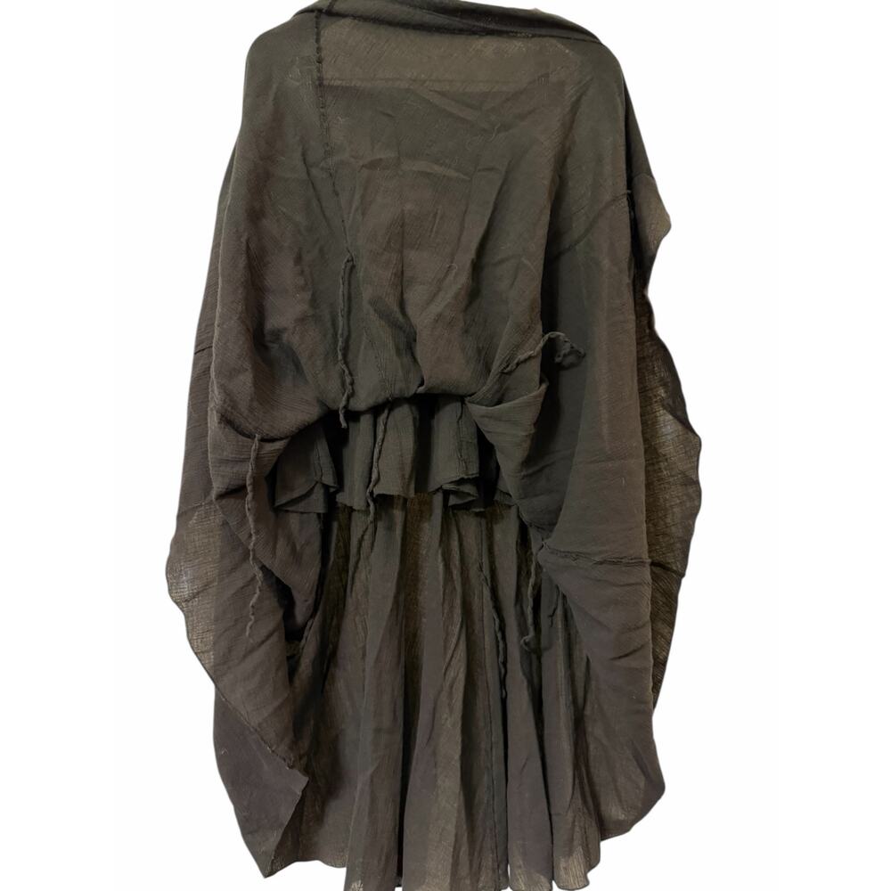 Rock & Rose Black Boho Skirt Medium Gauze Layered Raw Edge Elastic Waist - Picture 5 of 7